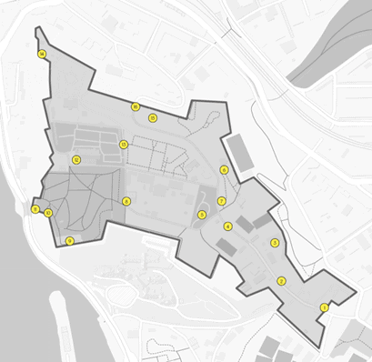 Map of Vysehrad Prague with points of interest