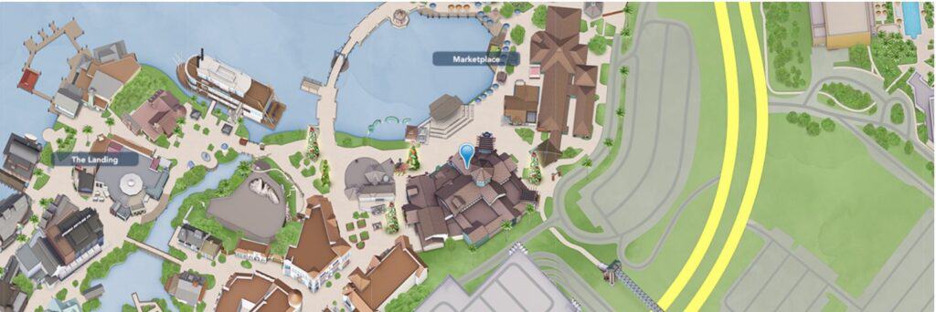 map of disney springs with World of disney store location