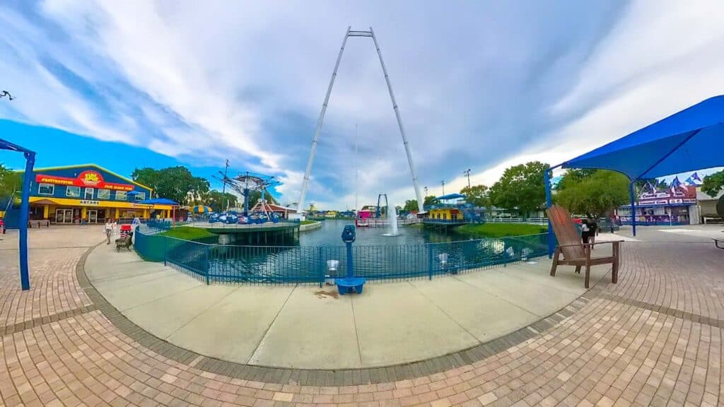 Fun Spot Kissimmee Skycoaster above lake