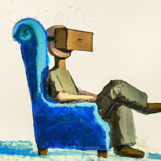 artistic render of person using google cardboard headset for 360 VR