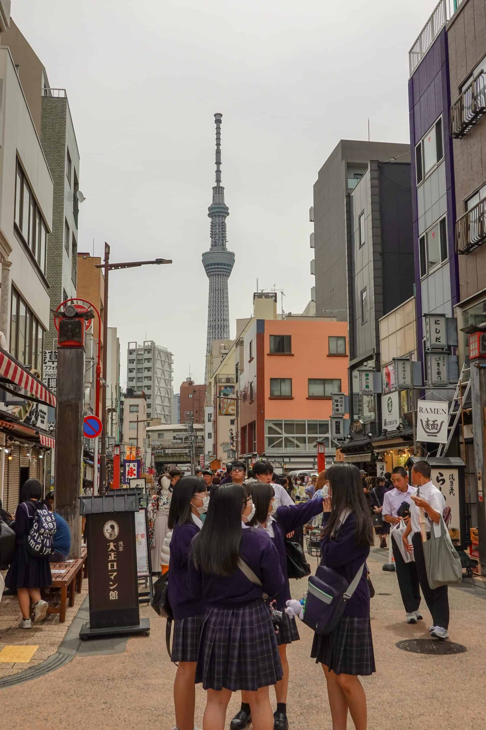 tokyo skytree view from sensoji in asakusa