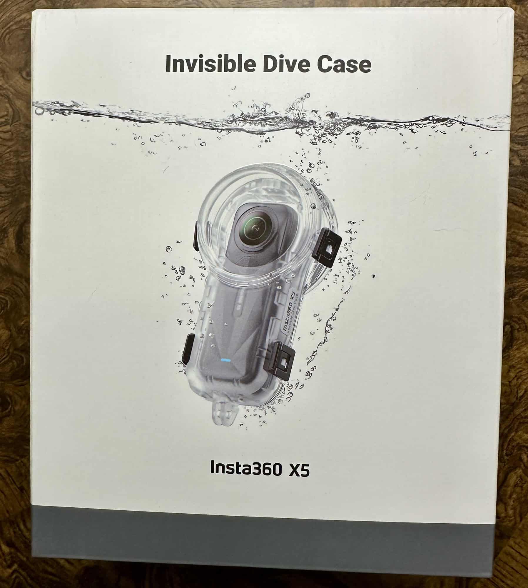 Invisible dive case for insta360 X5 in box